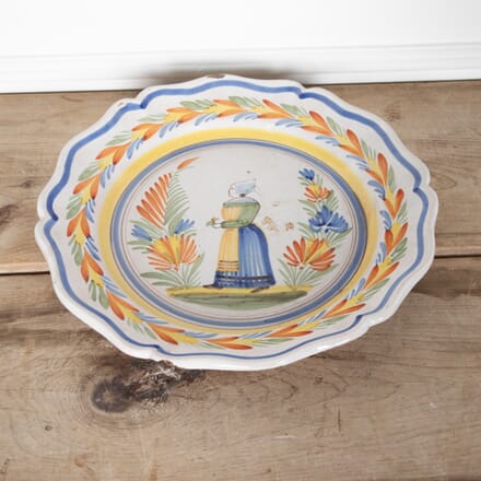 Large 19th Century French Quimper Plate DA0228844
