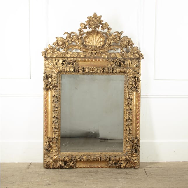 Large 19th Century Gilt Cushion Mirror MI3430673