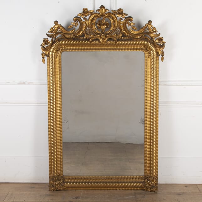 Large 19th Century Gilt Louis Philippe Mirror MI3423875