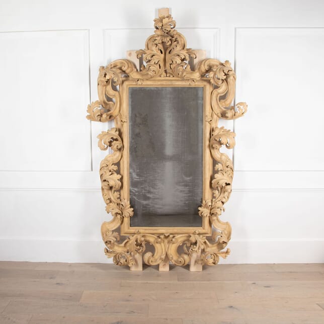 Large 19th Century Italian Carved Mirror MI4534043