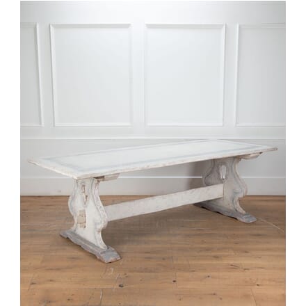 Large 19th Century Italian Painted Trestle Table TD3432991