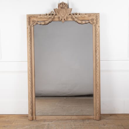 Large 19th Century Louis XVI Style Bleached Walnut Mirror MI2328462