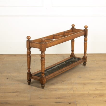 Large 19th Century Oak Four Section Stick Stand OF8227314