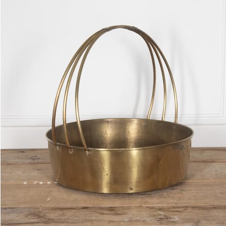 Large 20th Century Brass Handled Basket DA1529940