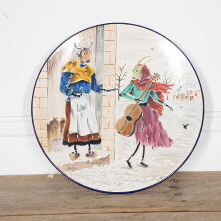 Large 20th Century French Ceramic Platter by L.Valenti DA1529961