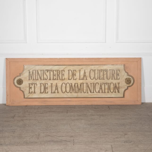 Large 20th Century French Painted Wooden Sign DA3430669