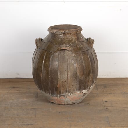 Large 18th Century French Terracotta Walnut Oil Jar DA9023326