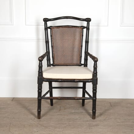 Large 19th Century Faux Bamboo Armchair CH1520987