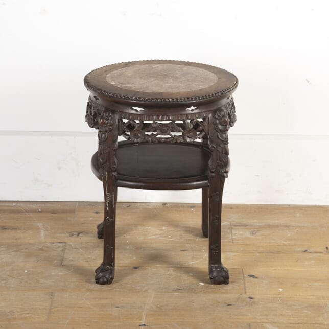 Large Chinese Hardwood and Marble Occasional Table TC5816525