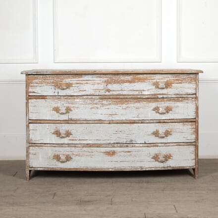 Large Early 19th Century French Bow Front Commode CC4426254