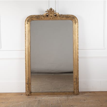 Large Early 19th Century Louis Philippe Overmantle Mirror MI2328395