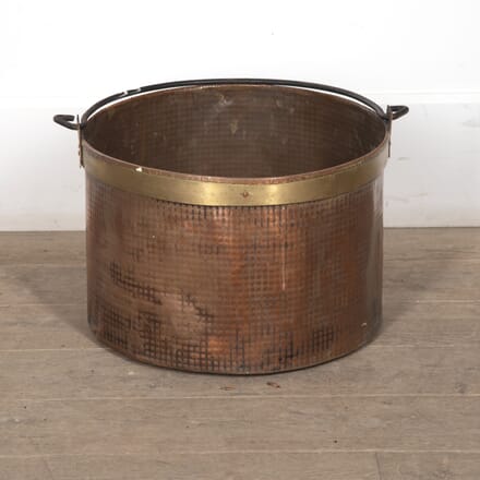 Large English 19th Century Copper Bucket with Handle DA8823061