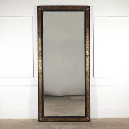 Large French 19th Century Ebonised and Brass Mirror MI4123263