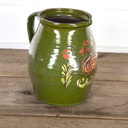 Large French Ceramic Green Glazed Jug Vase DA5923010