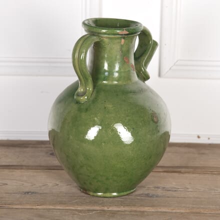 Large 19th Century French Green Glazed Vase DA5922349