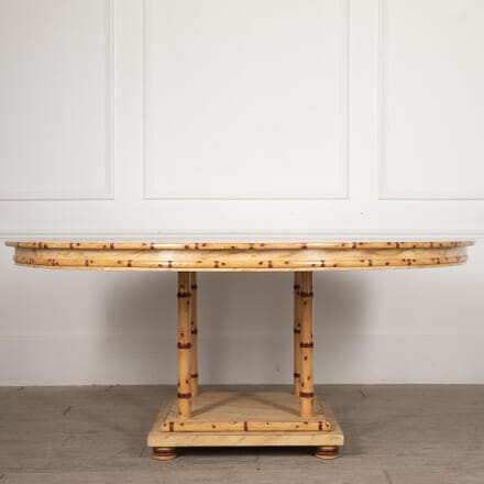 20th Century Large French Faux Bamboo Dining Table TD4530458