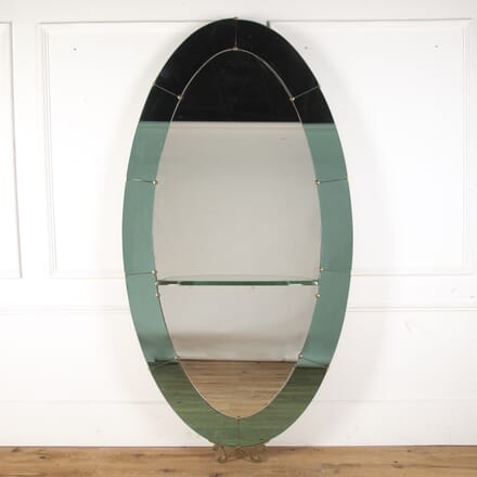 Italian Coloured Glass Oval Mirror MI5359303