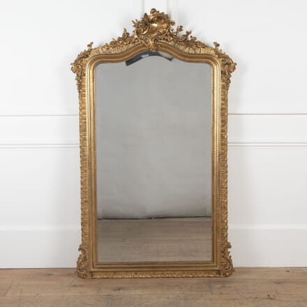19th Century Large Louis XV Style Gilt Mirror MI3426218
