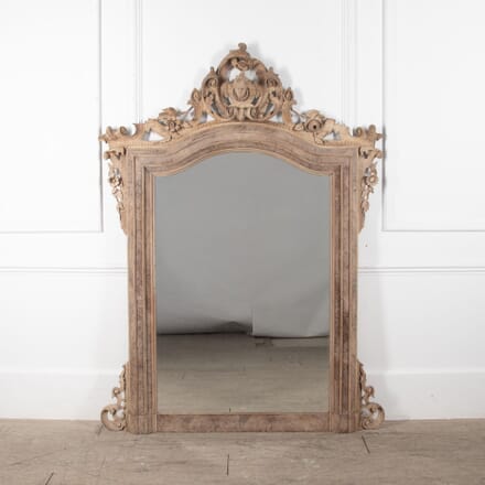 Large Mid 19th Century Bleached Walnut Mirror MI3430670