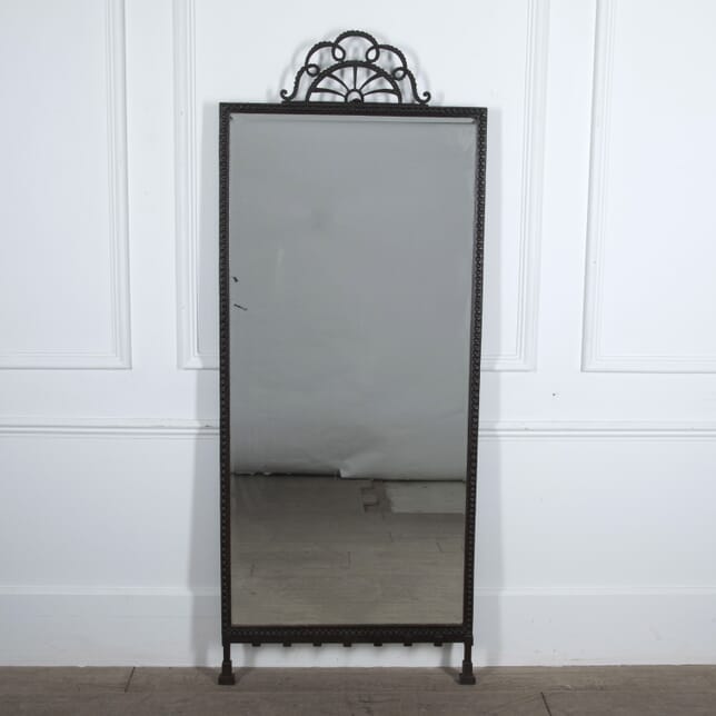 Large Mid-Century Patinated Metal Framed Dressing Mirror MI3829756