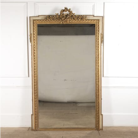 Large 19th Century Overmantle Mirror MI3023097