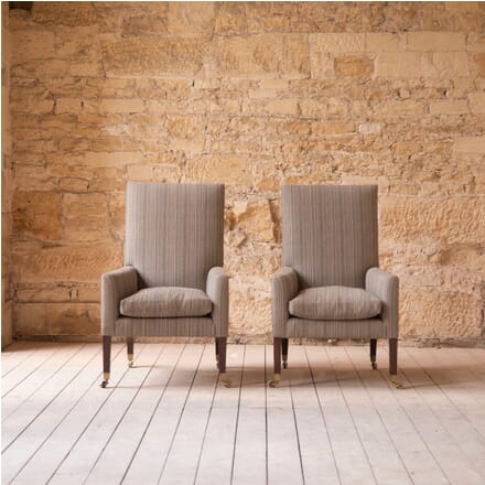Large Pair of 19th Century Library Armchairs CH1060310