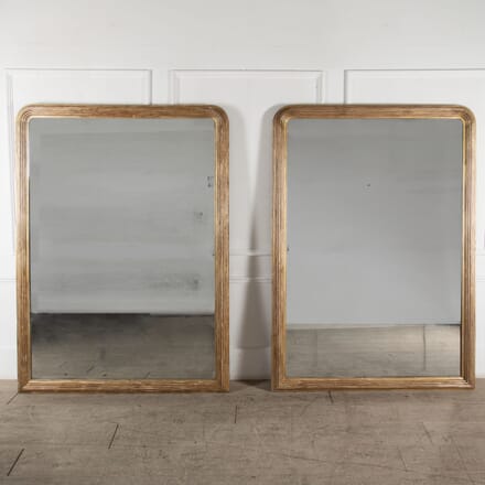 Large Pair of 19th Century Reeded Mirrors MI4526569