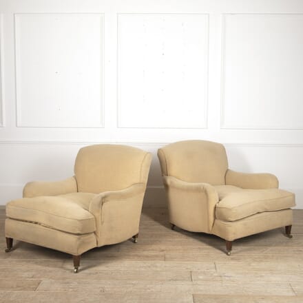 Large Pair of Howard & Sons 'Ivor' Armchairs CH7816061