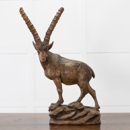 Large Scale 19th Century Black Forest Carved Ibex DA0620952
