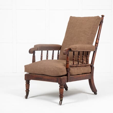 Large Scale 19th Century English Oak Armchair CH0623505
