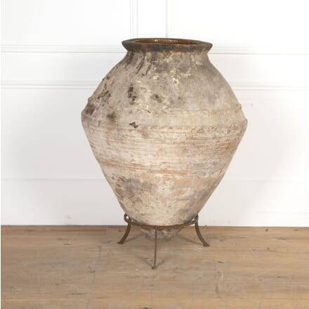 Large 18th Century Turkish Terracotta Pot on Stand DA7921645