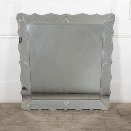 Large 20th Century Venetian Etched Wall Mirror MI2925531