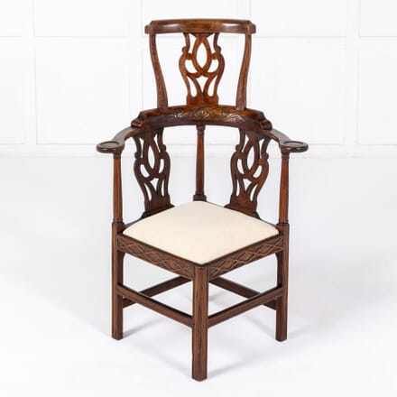 Late 18th Century English Oak Corner Chair CH0631778