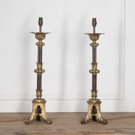 Late 19th Century Gilt and Bronzed Table Lamps LL2129863