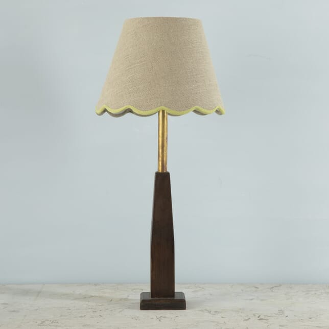 Linen Scallop with Green Trim Lampshade LL6618539