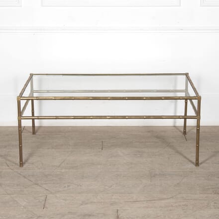 20th Century Maison Bagues Faux Brass Coffee Table CT4526165