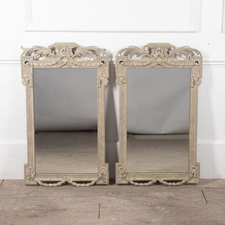 Matched Pair of Late 19th Century Neo Classical Italian Mirrors MI3430650