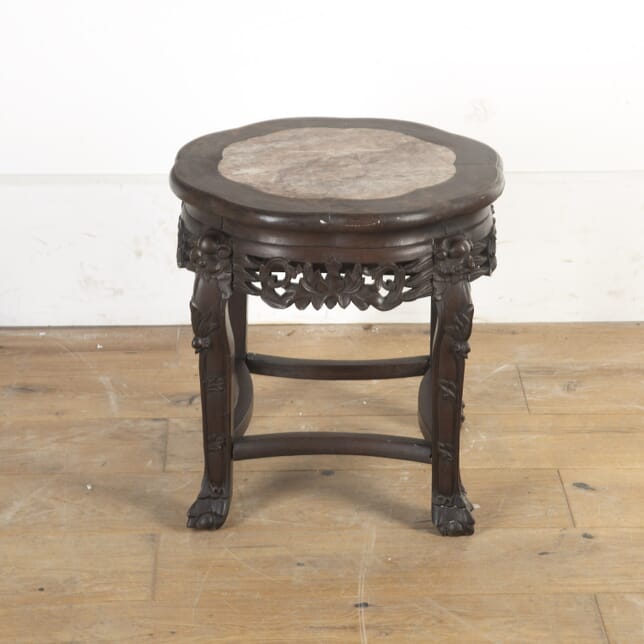 Chinese Hardwood and Marble Occasional Table TC5816526