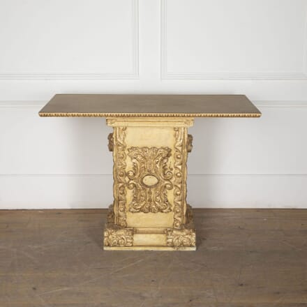 Mexican Carved Painted and Gilt Pedestal Table CO5133418