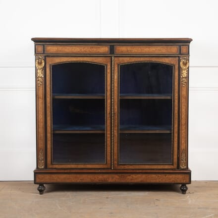 Mid 19th Century Burr Walnut Inlaid Display Cabinet CO8026193