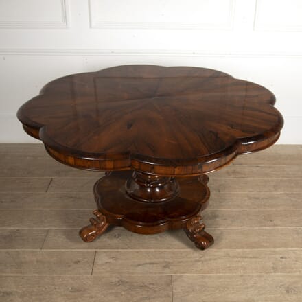 Mid 19th Century English Scalloped Rosewood Table DA8820708