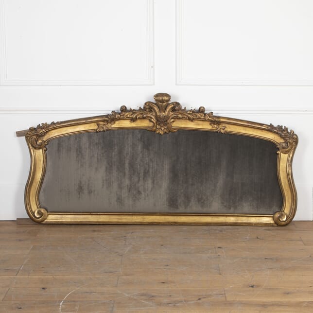 Mid 19th Century Napoleon III Giltwood Upholstered Headboard BD3422039