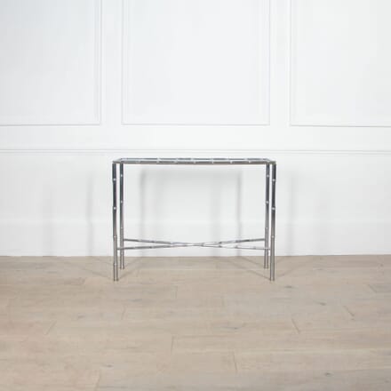 Mid 20th Century Chromed Faux Bamboo Side Table TA6533616