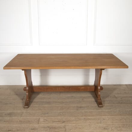 Mid 20th Century Elm and Oak Trestle Dining Table TD8819498