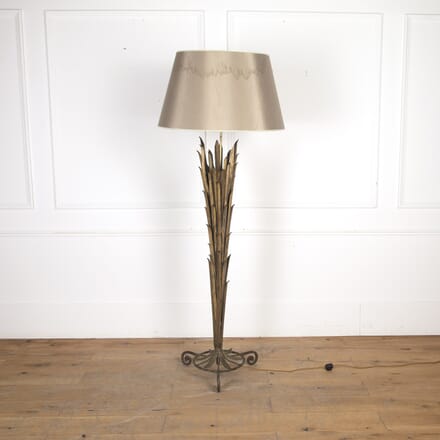 Mid 20th Century French Wrought Iron and Gilt Metal Floor Lamp LF5322233