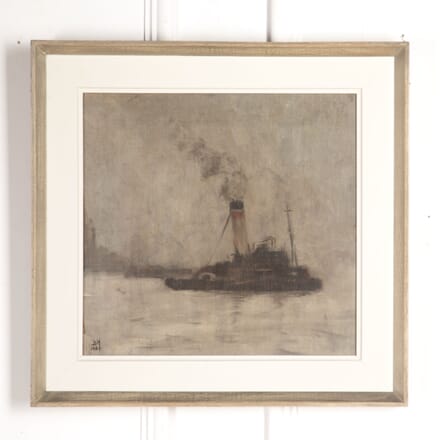 Mid 20th Century Painting of A Steam Tugboat WD9019034