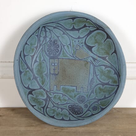 Mid-Century Blue Ceramic Plate DA2919070