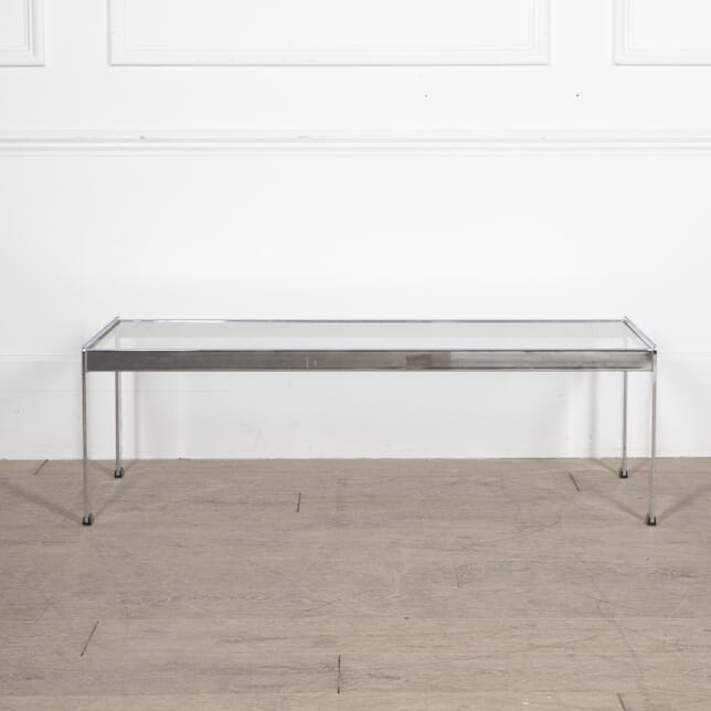 Mid-Century Chrome and Glass Coffee Table CT0430162