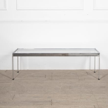 Mid-Century Chrome and Glass Coffee Table CT0430162