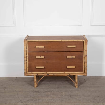 Mid Century French Bamboo and Beech Commode CC3829164